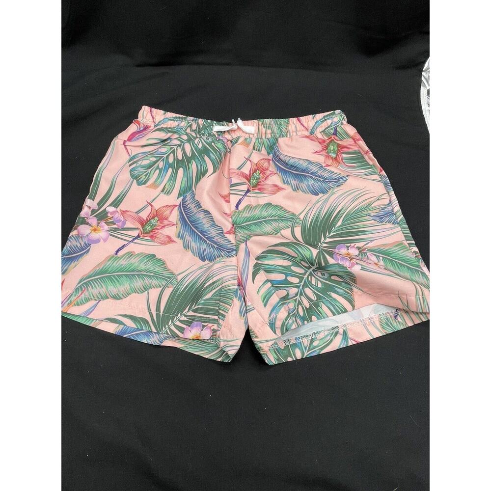 Boys Youth 8-9 Y Bathing Trunks NWT Floral Mesh Lined